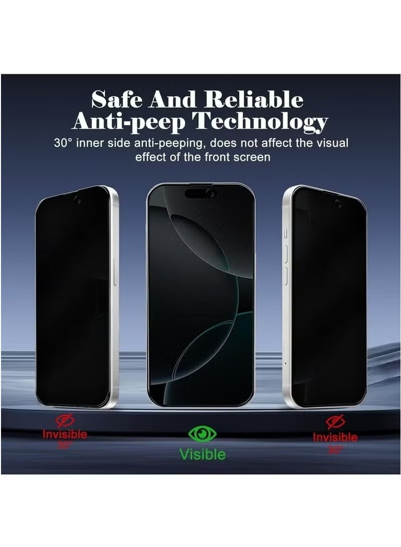 SNBFA 3 Pcs Tempered Glass Compatible with iPhone 16 Pro Max Privacy Screen Protector [Anti-Spy] [Anti-Scratch] [9H Hardness] Tempered Glass for iPhone 16 Pro Max 6.9-Inch - Image 4
