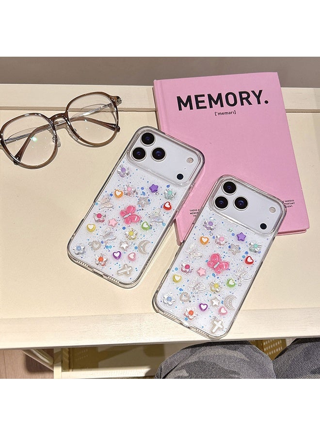 Wffo Compatible for iPhone 17 Pro Max Case - 3D Flower World Phone Case - CCartoon Butterfly Design Phone Case - Fresh Summer Theme Phone Case - Anti-Slip Shockproof Case - Image 4