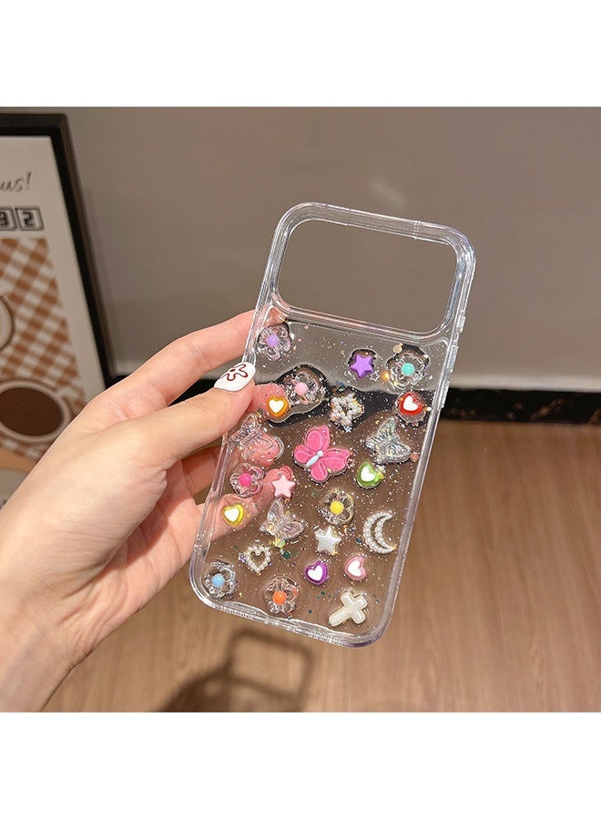 Wffo Compatible for iPhone 17 Pro Max Case - 3D Flower World Phone Case - CCartoon Butterfly Design Phone Case - Fresh Summer Theme Phone Case - Anti-Slip Shockproof Case - Image 2