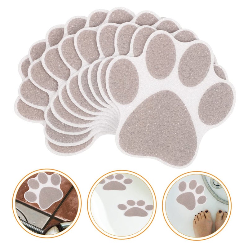 10 Pcs Bathtub Stickers Non Slip Decorative Paw Floor Wall Decals For Safety - Image 5