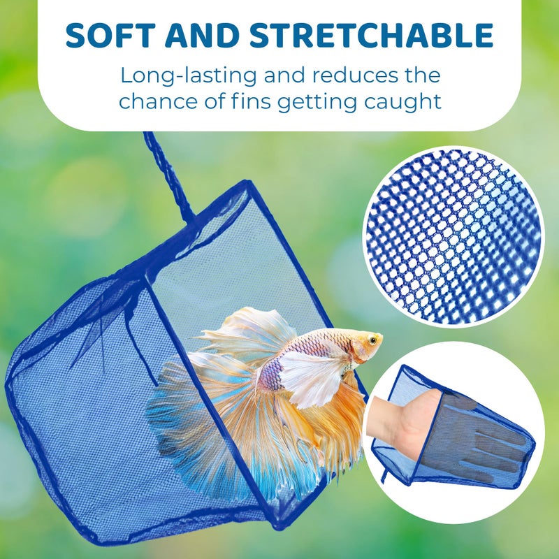 SunGrow Betta Fish Net, Secure Delicate Fin, 5x4 Inches with 11 Inches Handle, Extra Soft Nylon Net, Easy Routine Aquarium Tank Maintenance, Fish Tank Supplies - Image 5