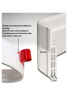 Generic Door Seal Strip for Blocking Bugs, Air, Dust - Self Adhesive, Silicone Door Draft Stoppers for Bottom of Door - Soundproof, Weather Stripping - Under the Door Draft Guard - 1 Meter -White  - Image 1