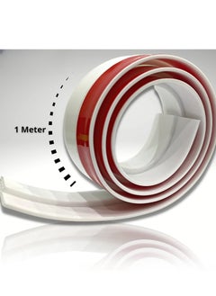 Generic Door Seal Strip for Blocking Bugs, Air, Dust - Self Adhesive, Silicone Door Draft Stoppers for Bottom of Door - Soundproof, Weather Stripping - Under the Door Draft Guard - 1 Meter -White  - Image 4
