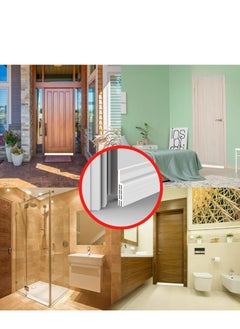 Generic Door Seal Strip for Blocking Bugs, Air, Dust - Self Adhesive, Silicone Door Draft Stoppers for Bottom of Door - Soundproof, Weather Stripping - Under the Door Draft Guard - 1 Meter -White  - Image 5