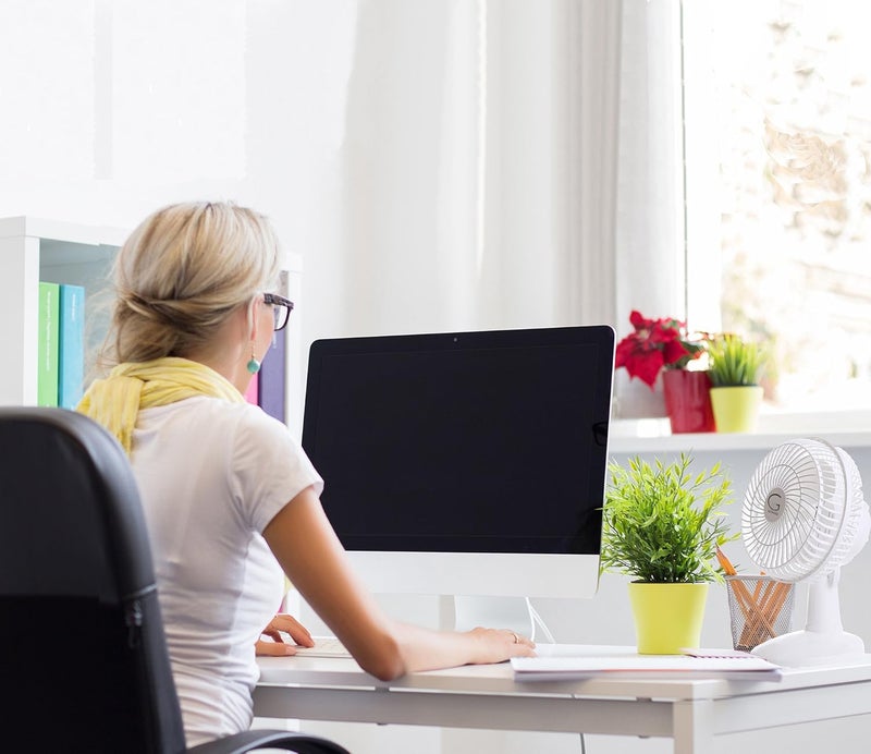 GENESIS 6-Inch Clip Convertible Table-Top & Clip Fan Two Quiet Speeds - Ideal For The Home, Office, Dorm, More Off White - Image 5