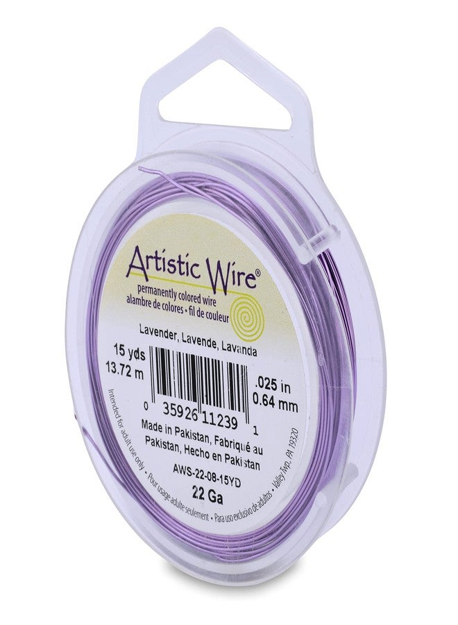 Artistic Wire, 22 Gauge Tarnish Resistant Colored Copper Craft Jewelry Wrapping Wire, Lavender, 15 yd - Image 1