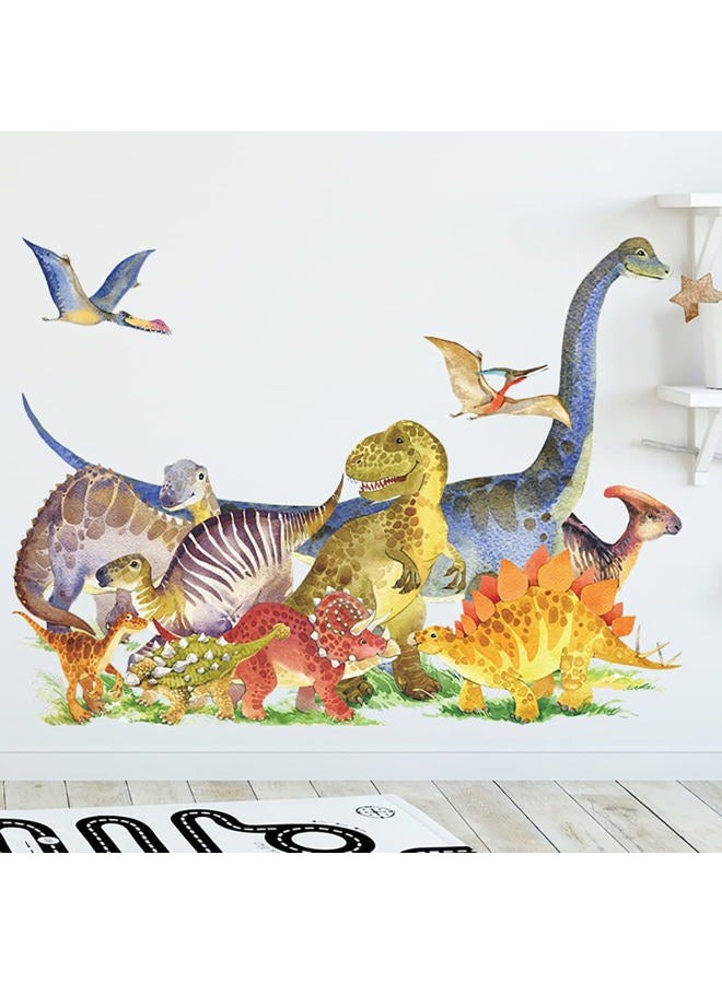 Runtoo Dinosaur Wall Decals for Boys Room Jurassic World Wall Art Stickers Kids Baby Nursery Wall Decor - Image 2