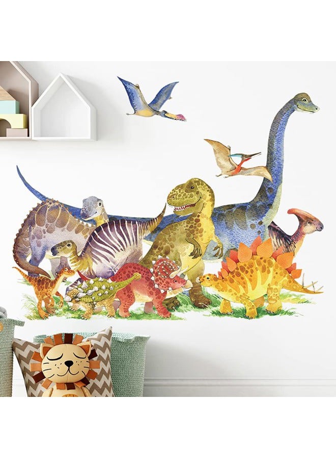 Runtoo Dinosaur Wall Decals for Boys Room Jurassic World Wall Art Stickers Kids Baby Nursery Wall Decor - Image 1