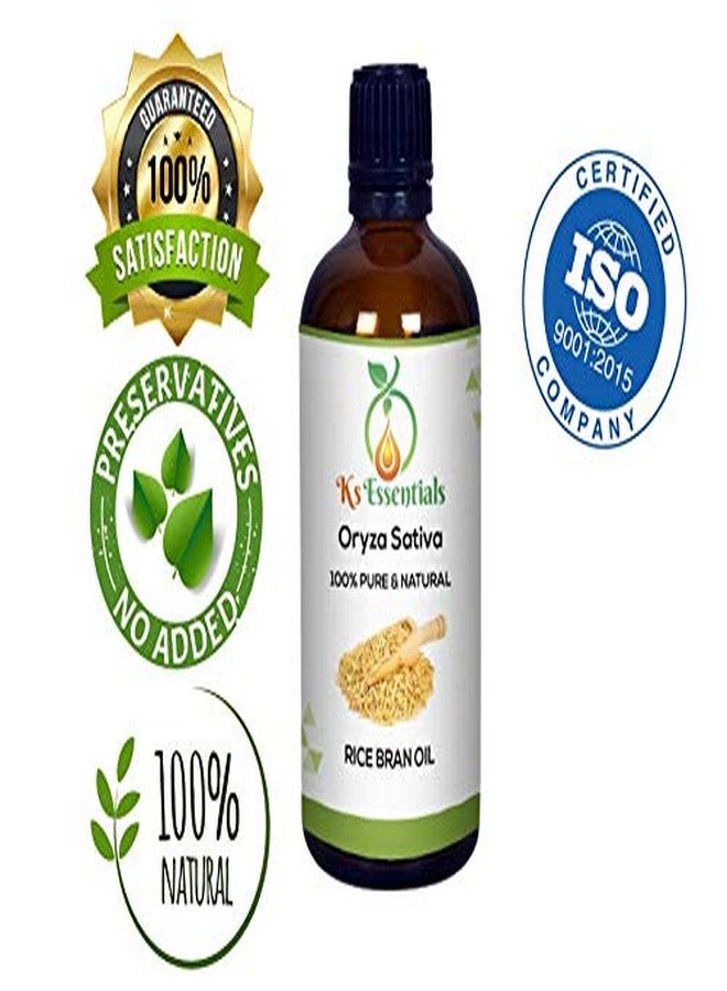 Ks Essentials 100% Pure Rice Bran Oil (Oryza Sativa) Natural & Undiluted Cold Pressed (10ml) Each - Image 3