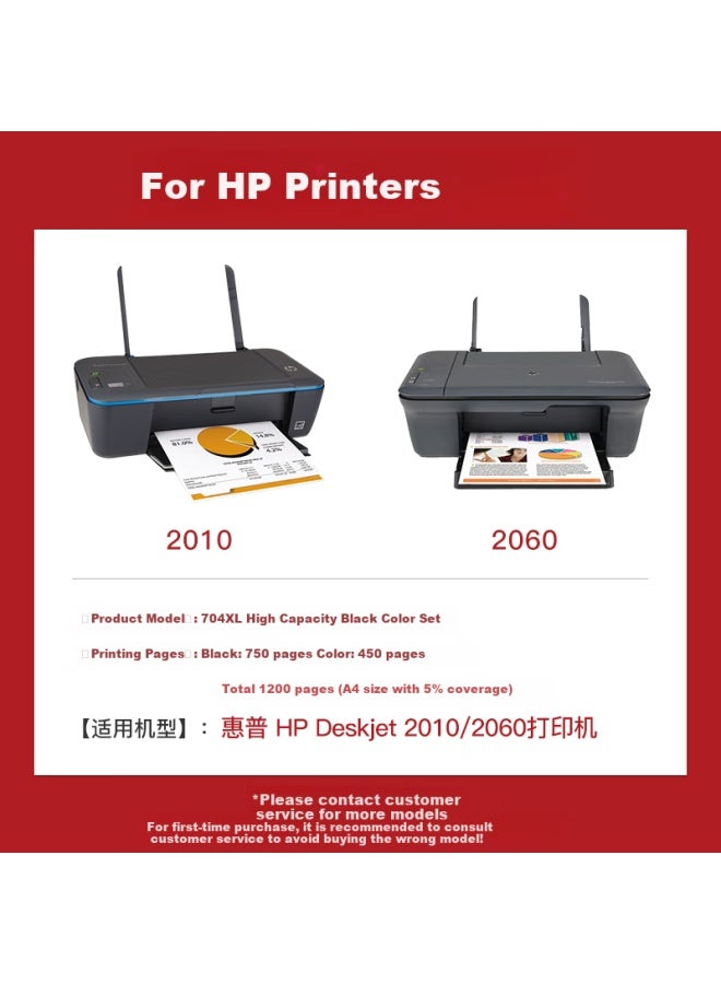 Befon Ink Cartridge Black Color Combo Set For Hp Deskjet 2010 2060 Printer Ink Cartridge Ink Cn693aa Cn692aa - Image 2