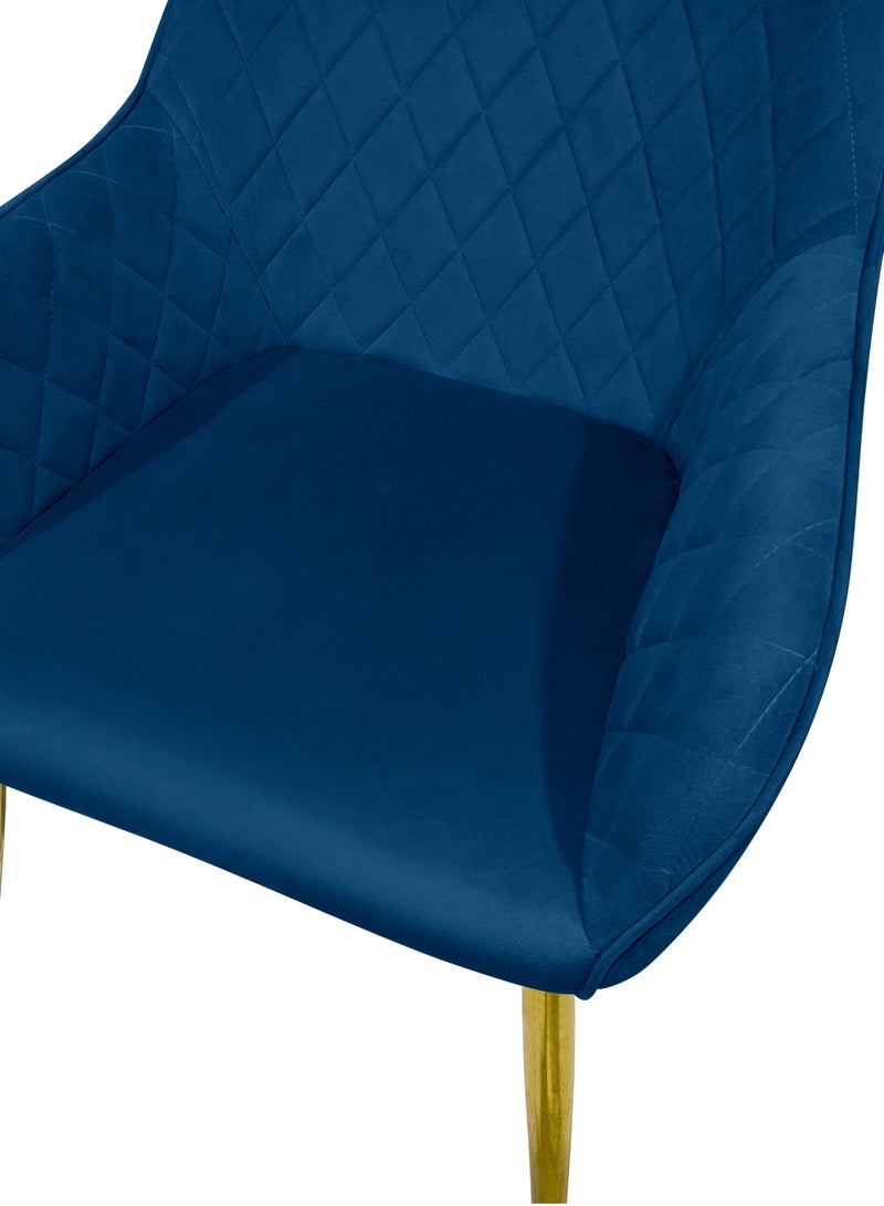 MAPLE HOME DECORATION Maple Home Velvet Accent Arm Dining Chair With Gold Metal Legs Kitchen Living Room Furniture  - Image 4