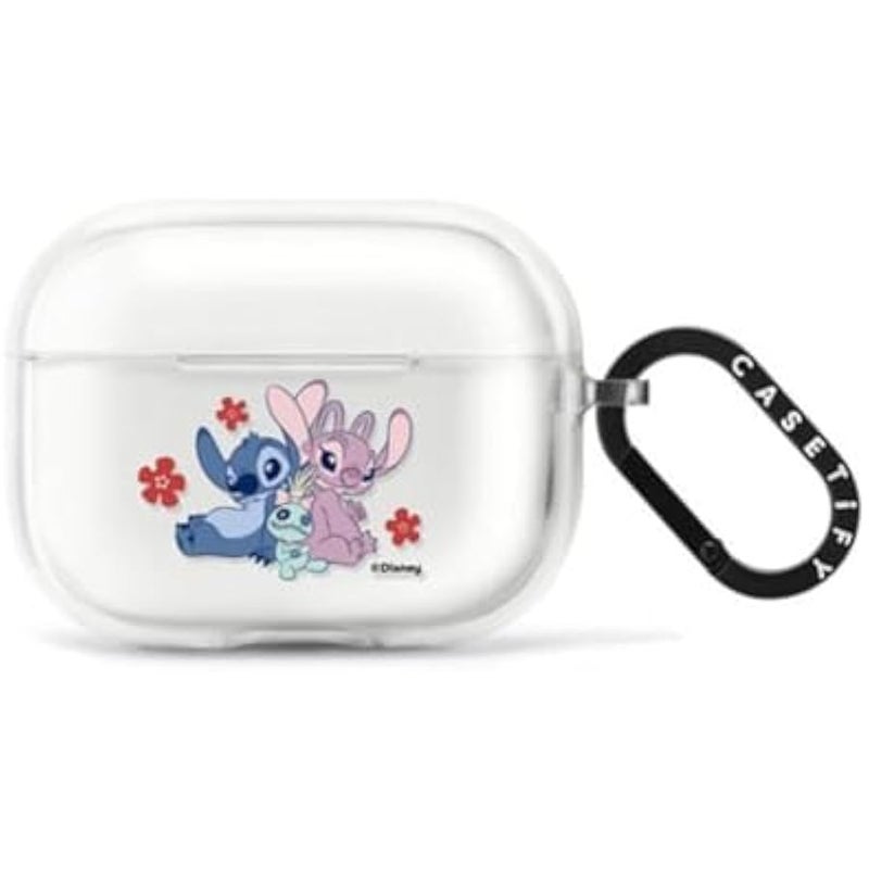 Casetify Impact AirPods Pro 1/2 Case with Ring 【Lilo & Stitch Colab】 - Stitch Family - Frost - Image 1