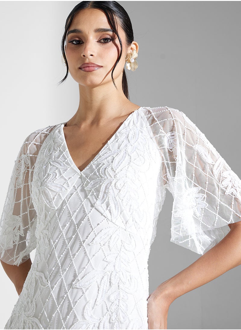 Amelia Rose - V-Neck Maxi Dress - Image 1