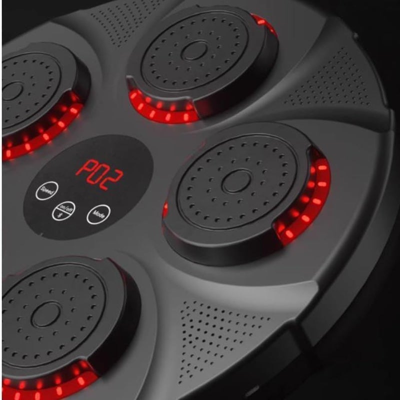 Drumstone (𝟏𝟖 𝐘𝐞𝐚𝐫𝐬 𝐰𝐚𝐫𝐫𝐚𝐧𝐭𝐲) Smart Music Boxing Machine with LED, Wall Mounted Target Boxing Training Equipment with Bluetooth, Wall Training Punching Pads for Kid Home Gym Workouts - Image 4
