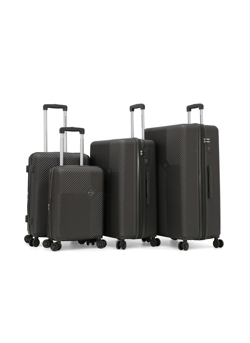 GIORDANO Giordano Hardside Luggage Trolley Bag 4 Pieces Set,Grey (S-20,M-24,L-28,XL-32)  - Image 1