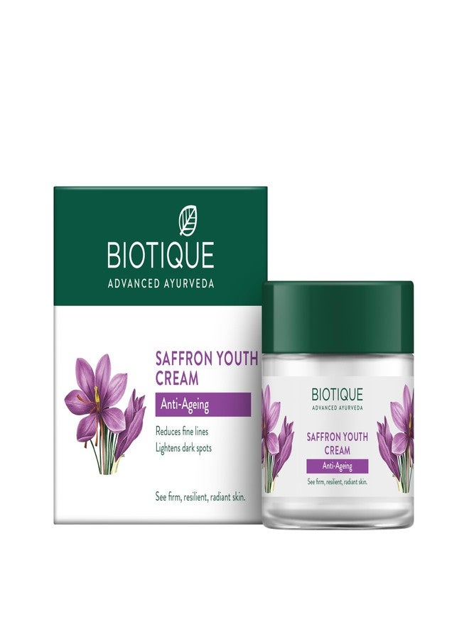 Biotique Saffron Dew Youthful Moisturizer | Protects Skin Cells | Prevents Ageing and Retains Youthful Glow 75ml - Image 1