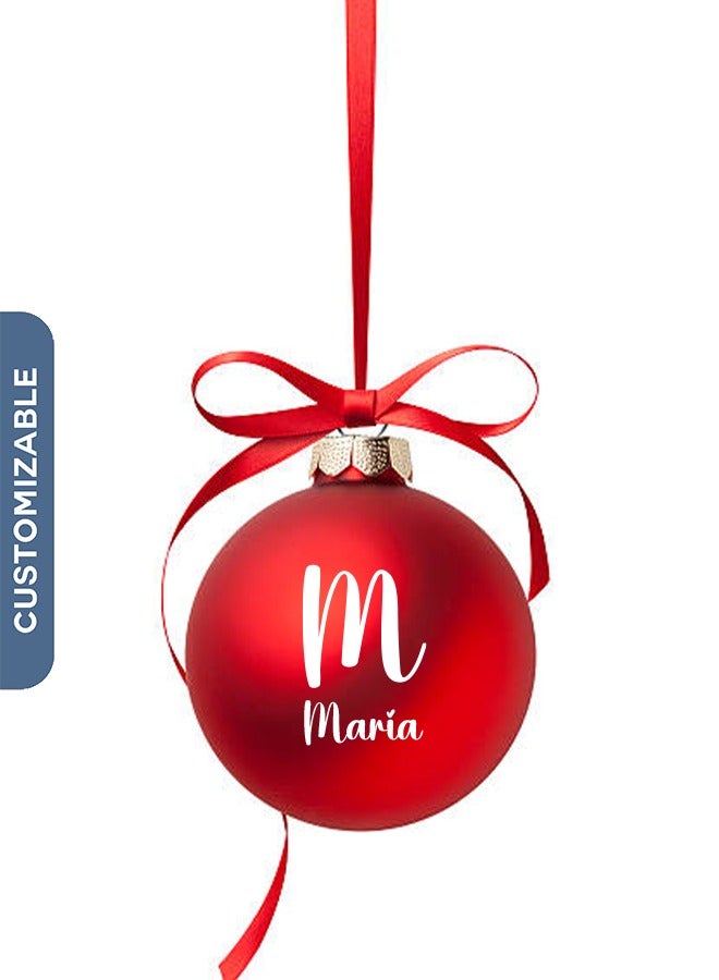 Share the Love Personalised Red Christmas Bauble – 9cm Ornament for Festive Décor, Unique Holiday Keepsake - Image 1