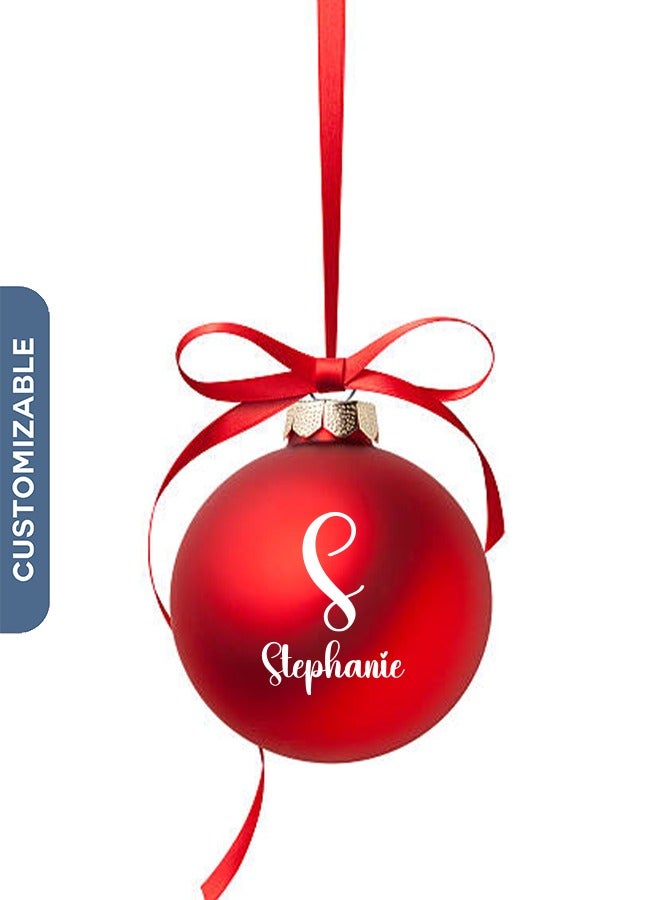 Share the Love Personalised Red Christmas Bauble – 9cm Ornament for Festive Décor, Unique Holiday Keepsake - Image 3