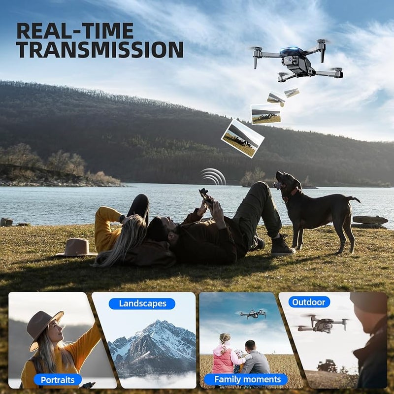 Pallton Drone with Camera 1080P HD FPV Foldable Mini Drone for Beginners Kids Adults, Drone with One Key Take Off/Landing, Gesture Selfie, Altitude Hold, 3D Flip, Easy to Fly, 2 Batteries, Toys for Boys Girls - Image 3