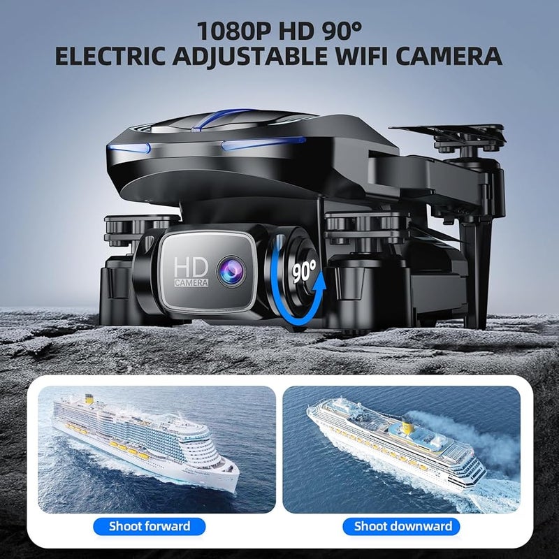 Pallton Drone with Camera 1080P HD FPV Foldable Mini Drone for Beginners Kids Adults, Drone with One Key Take Off/Landing, Gesture Selfie, Altitude Hold, 3D Flip, Easy to Fly, 2 Batteries, Toys for Boys Girls - Image 5