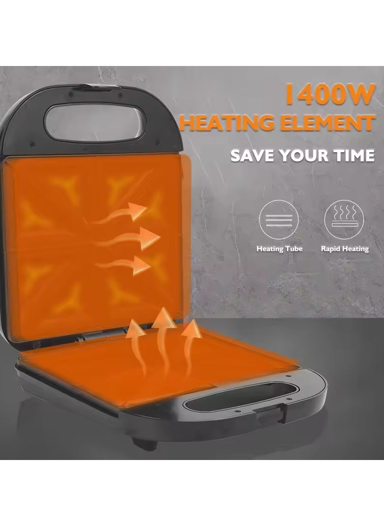 Generic - High Quality Electric 1400W Breakfast Sandwich Maker With Indicator Lights With NonStick Surface Home Use Sandwich Maker - Image 1