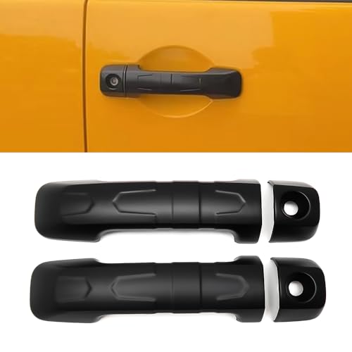 Yipmotiv 4pcs Black Car Exterior Door Handle Cover for Toyota FJ Cruiser XJ10 TRD Off Road 2007 2008-2019 2020 2021 2022, Side Body Door Trim - Image 2