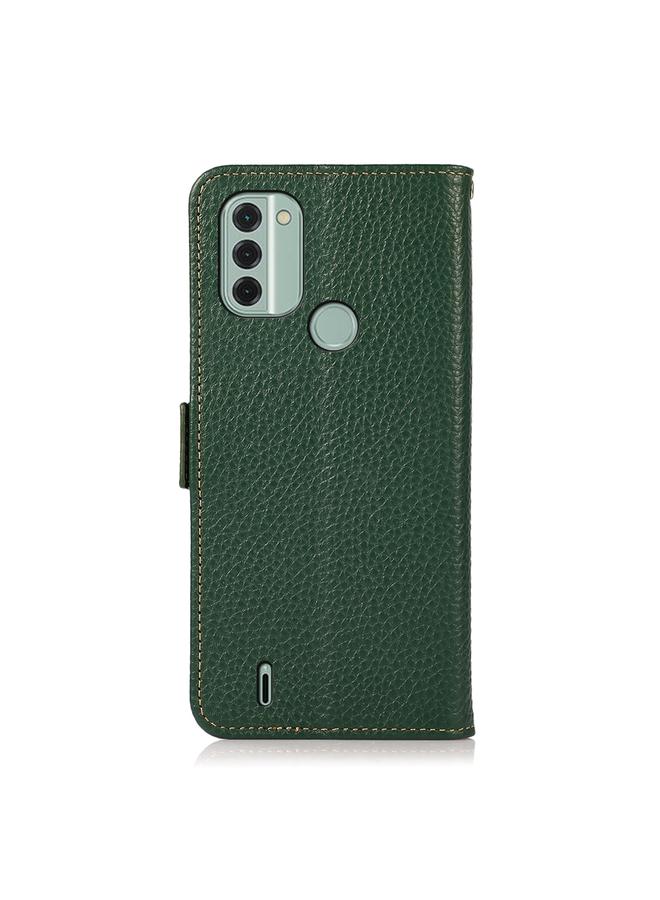 S-TOP Case For Nokia C31 KHAZNEH Side-Magnetic Litchi Genuine Leather RFID Phone Case - Image 3