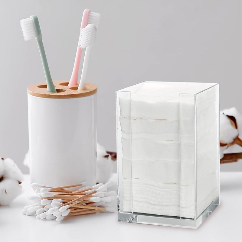 ForPro Professional Collection ForPro Square Pad Dispenser - Clear, Acrylic, Open Sides and Top Dispenser - Fits 4â€ x 4â€ Cotton Pads - 7â€ H x 4.25â€ W x 4.25â€ L - Image 5