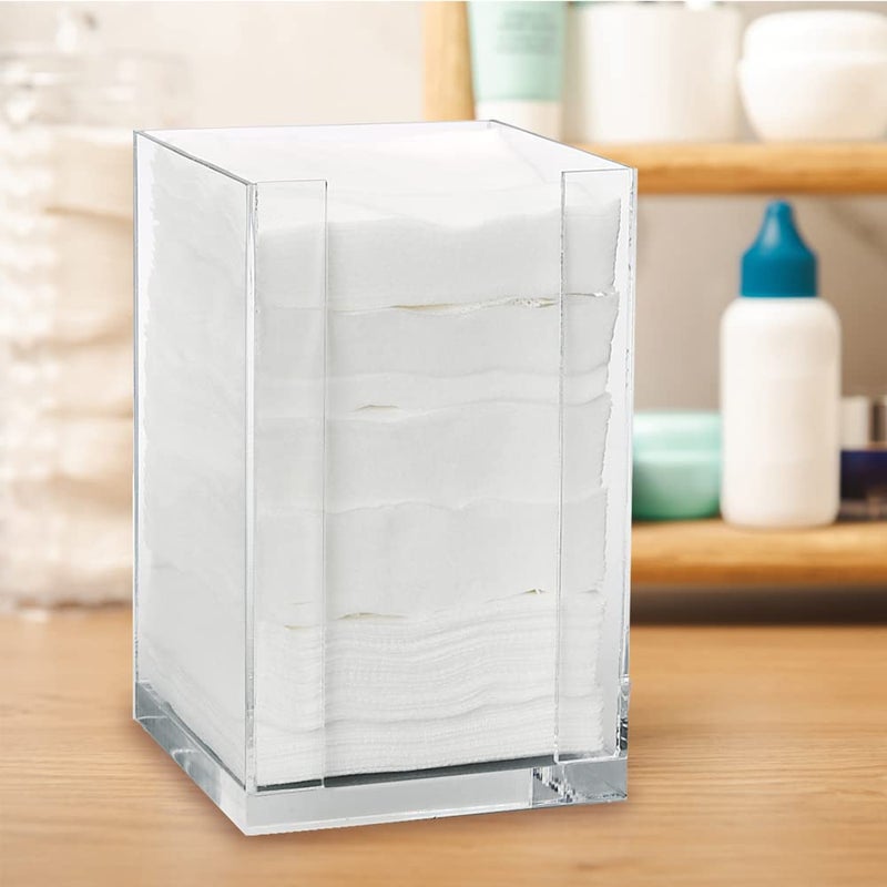 ForPro Professional Collection ForPro Square Pad Dispenser - Clear, Acrylic, Open Sides and Top Dispenser - Fits 4â€ x 4â€ Cotton Pads - 7â€ H x 4.25â€ W x 4.25â€ L - Image 4