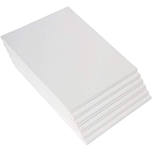 SNOOGG Pack of 12 Painting Canvas Board Panel Size : 4X6 Inch White Double Primed Artist Quality for Oil Acrylic and Mix Media Painting - Image 1
