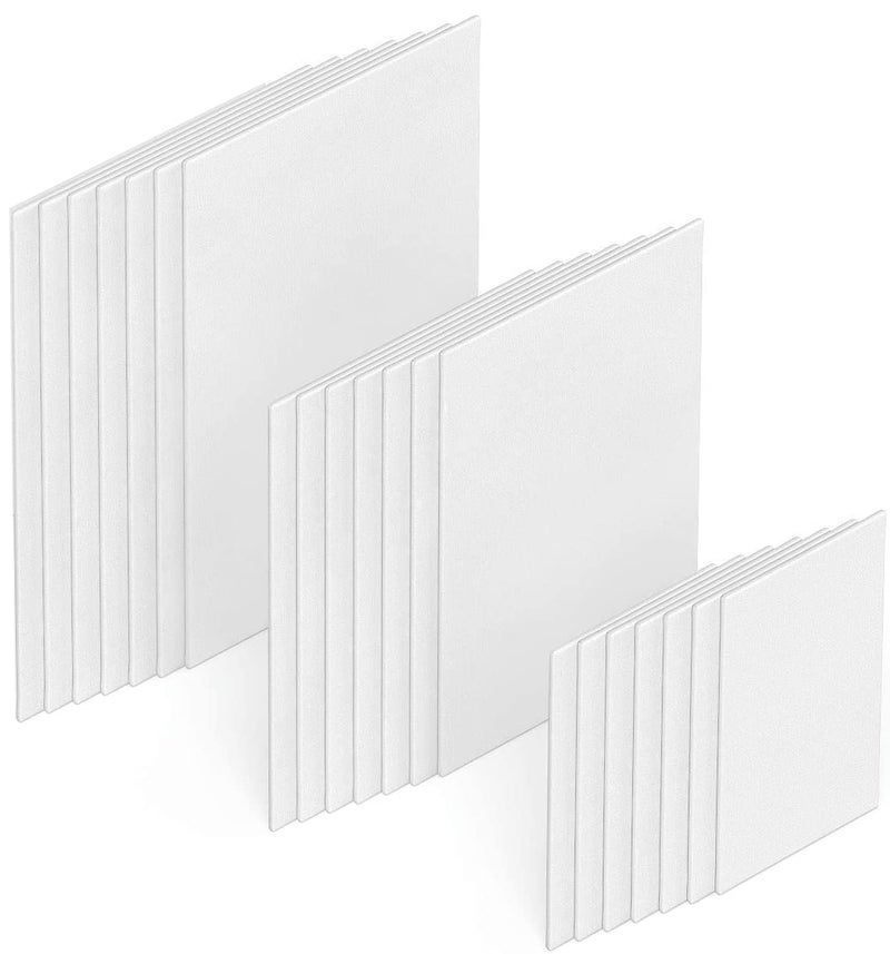 SNOOGG Pack of 12 Painting Canvas Board Panel Size : 4X6 Inch White Double Primed Artist Quality for Oil Acrylic and Mix Media Painting - Image 5