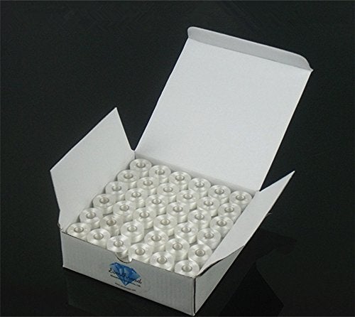 simthread New Simthread 144 Pre-wound Bobbins for Brother BabyLock Embroidery Machines L-style Plastic Side - Image 1