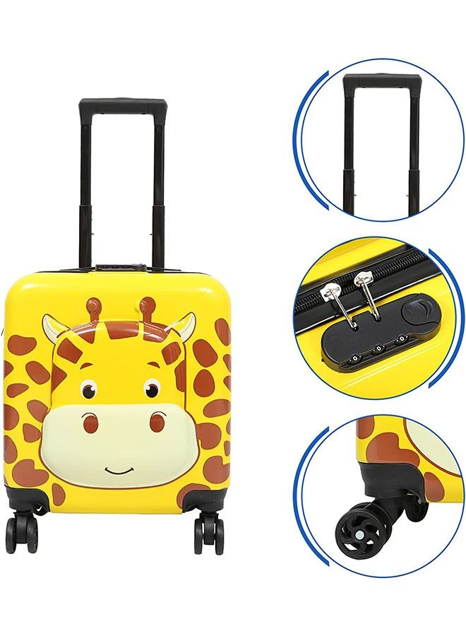 Travel Kid's Luggage 18inch Carry on Hard Side Upright Cartoon Wheeled Suitcases - Image 3