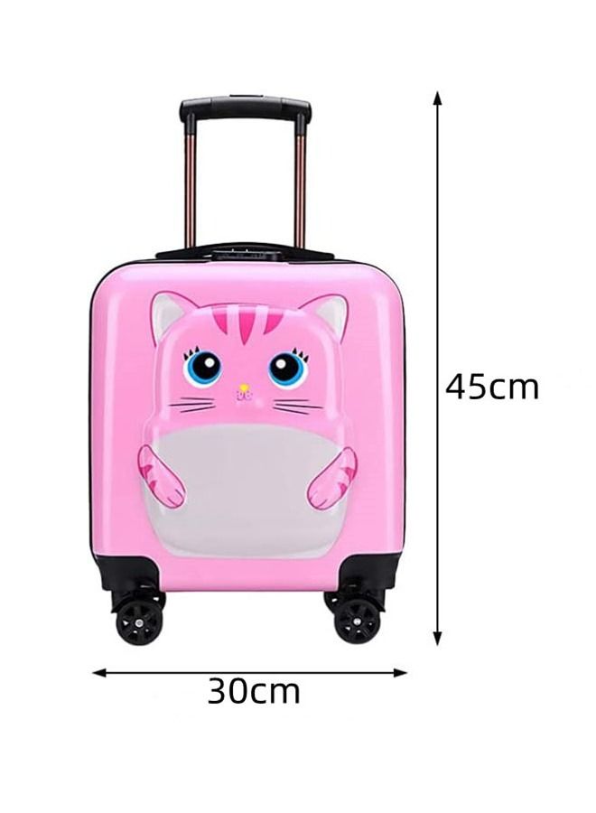 Travel Kid's Luggage 18inch Carry on Hard Side Upright Cartoon Wheeled Suitcases - Image 2
