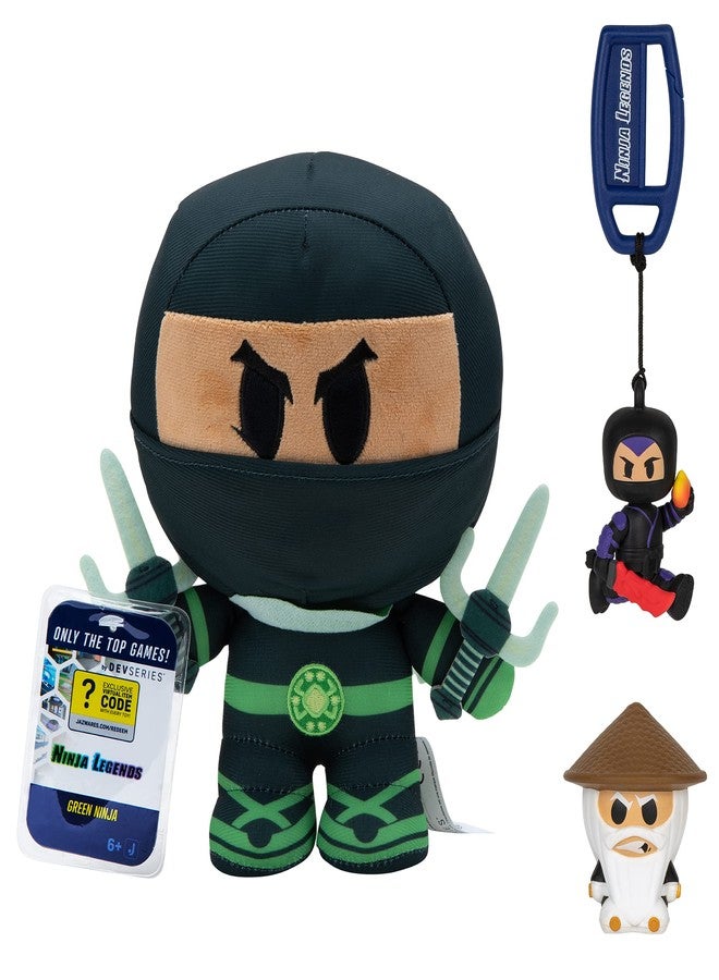 DevSeries Ninja Legends Collector Bundle - Three Exclusive Virtual Item Codes with Green Ninja Plush, Sensei Squooshems, and Skyraider Hanger - Image 1