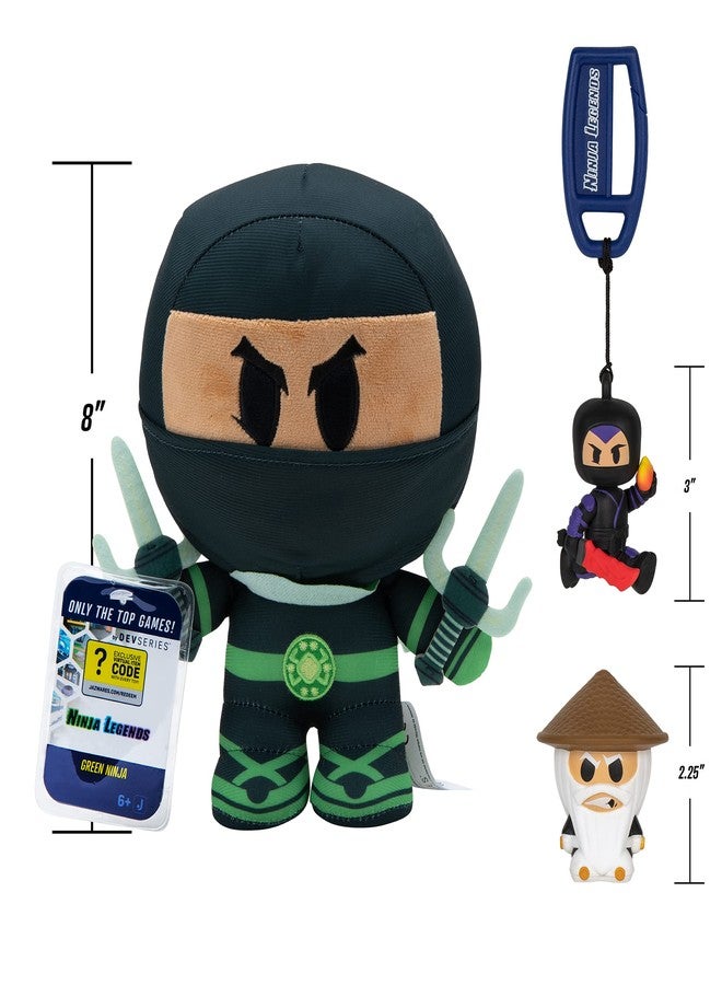 DevSeries Ninja Legends Collector Bundle - Three Exclusive Virtual Item Codes with Green Ninja Plush, Sensei Squooshems, and Skyraider Hanger - Image 4