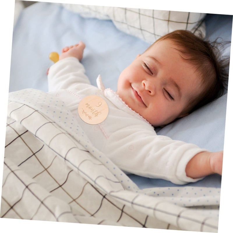 Wooden Baby Milestone Cards Set Of 13 With Frame For Monthly Photography Prop - Image 5