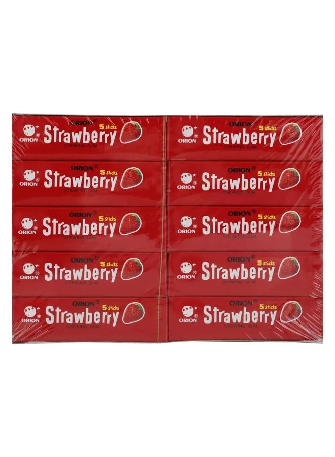 علكة أورايون بنكهة الفراولة 5 قطع - 20 قطعة