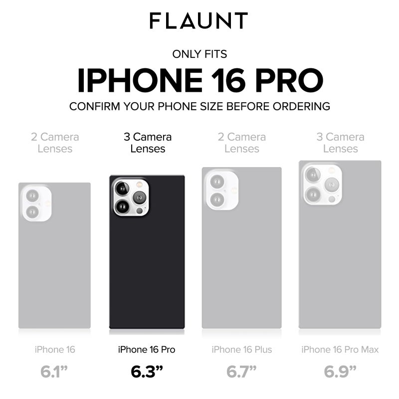 Flaunt Official Square Protective Case - Compatible with iPhone 16 Pro - Compatible with MagSafe & Wireless Charging - Drop-Tested & Shockproof - (Abalone Shell) - Image 3