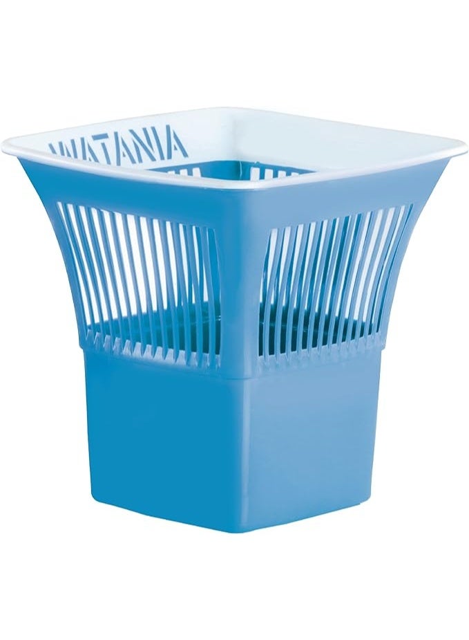 EL WATANIA Trash Basket Samara Square Blue