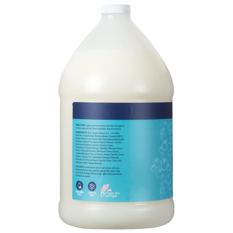 Ginger Lily Farms Botanicals Kid's 3-in-1 Shampoo, Conditioner & Body Wash, Tear-Free Formula, 100% Vegan & Cruelty-Free, Fragrance-Free, 1 Gallon (128 fl oz) Refill - Image 3