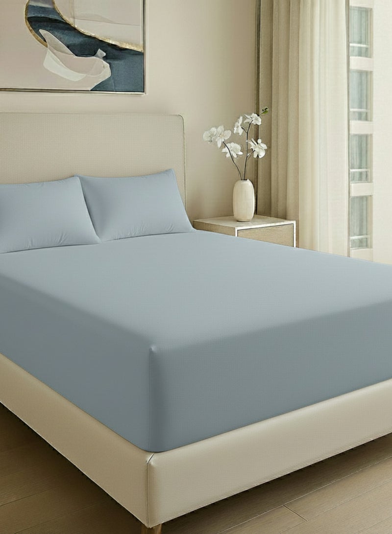 Cloud Scape Linen 600 Thread Count Egyptian Cotton Sheet Set( King, Frenchblue) - Image 1