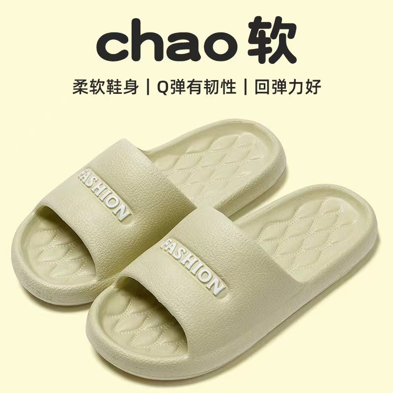 Slip Slippers Womens Summer New Style Outer Wear EVA Thick Bottom Lightweight Indoor Home Bathroom Bathing Sandals Men Pink - Image 2
