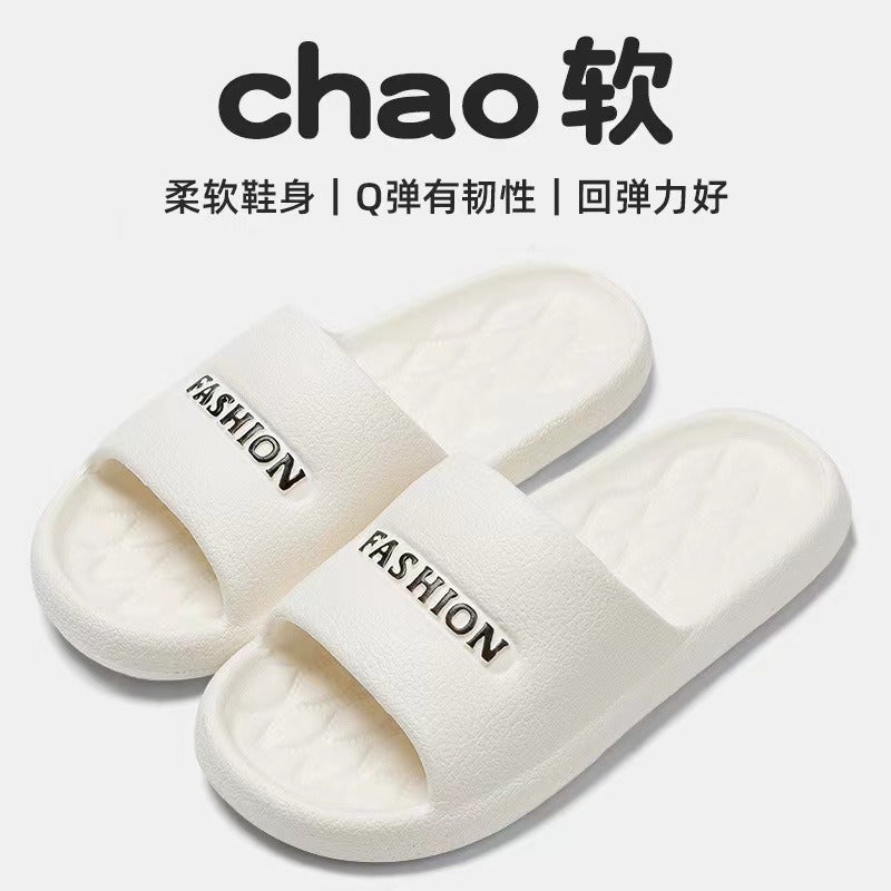 Slip Slippers Womens Summer New Style Outer Wear EVA Thick Bottom Lightweight Indoor Home Bathroom Bathing Sandals Men Pink - Image 3