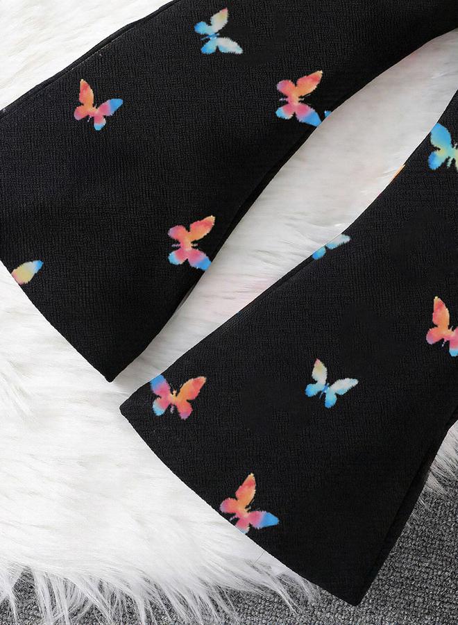 تايك تو طقم من سويت شيرت بطبعة جرافيك مع بنطال واسع - Image 5