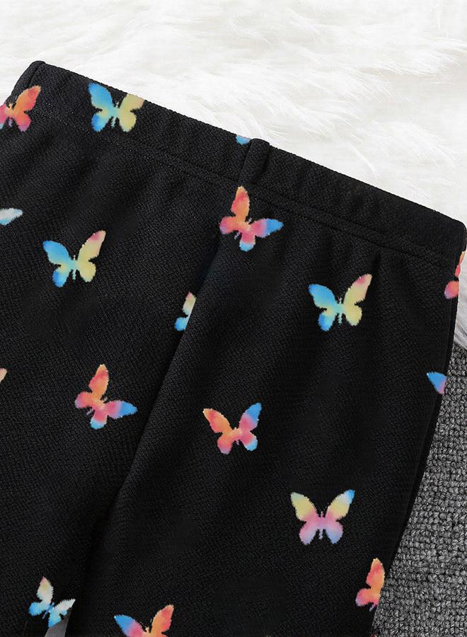 تايك تو طقم من سويت شيرت بطبعة جرافيك مع بنطال واسع - Image 4