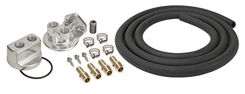 Derale Remote Oil Filter Single Filter 3416 in Thread Adapter 10 ft Hose 3416 in Thread Housing FittingsHardware Universal Kit