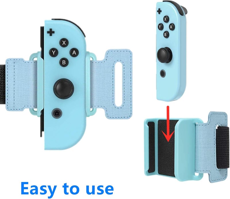 FANPL Upgrade Wrist Bands Compatible with Dance 2026/2025/2024/2023, Adjustable Elastic Strap for Switch & OLED JoyCon Controller, Fit for Adults & Children,2 pack (for Animal Crossing Blue & Green) - Image 3