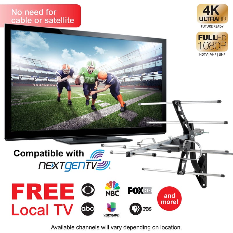 UltraPro Outdoor HD Digital, Long Range Smart TV Antenna, Supports 4K 1080P HD VHF UHF, J Mount Included for Attic or Outdoor, Weather Resistant, 65000 - Image 2