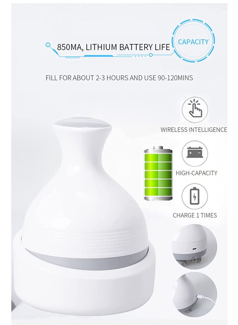 Electric Scalp Massager, With 4 Kneading Massage Heads Portable Handheld Hair Massager, Portable Rechargeable Head Massager, Gifts For Ladies And Men, Promote Hair Growth, Pressure Release. - Image 4